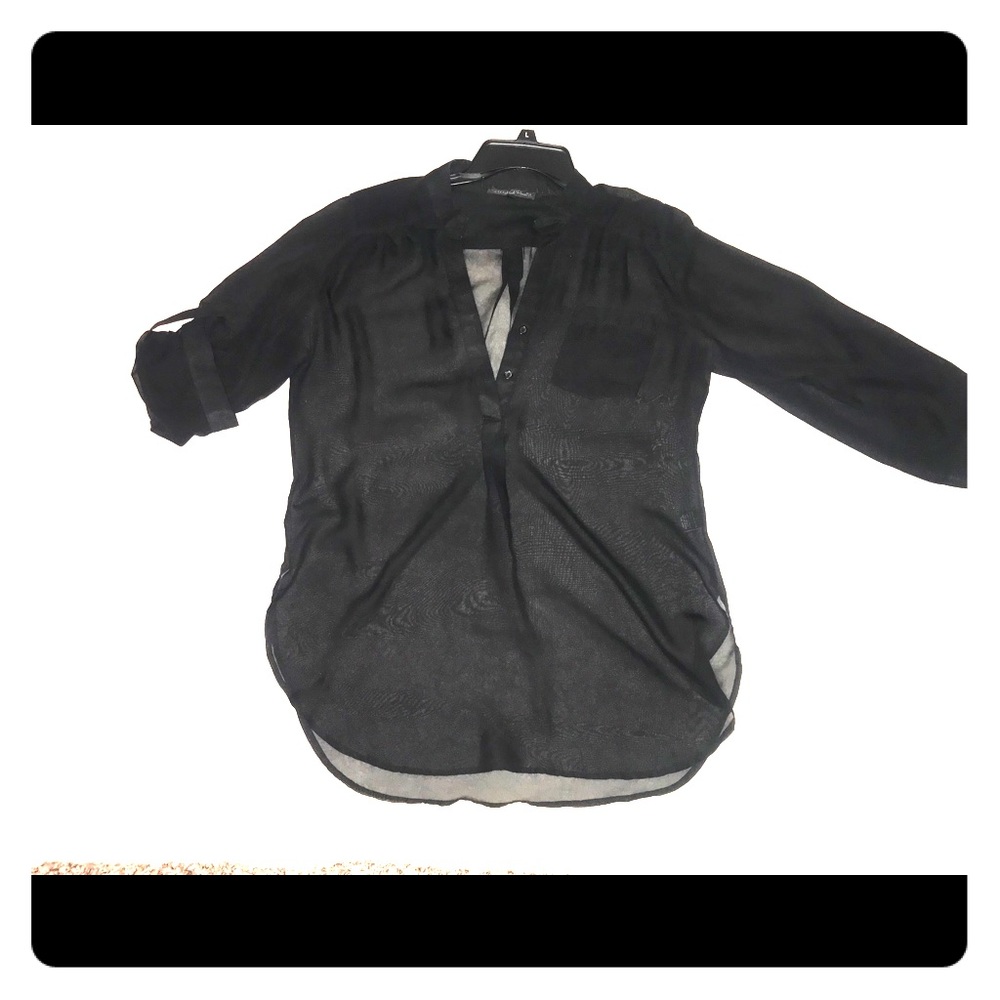 Wishful Park cute black blouse top